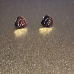 Heart Shaped Designer Inspired Silver Earrings